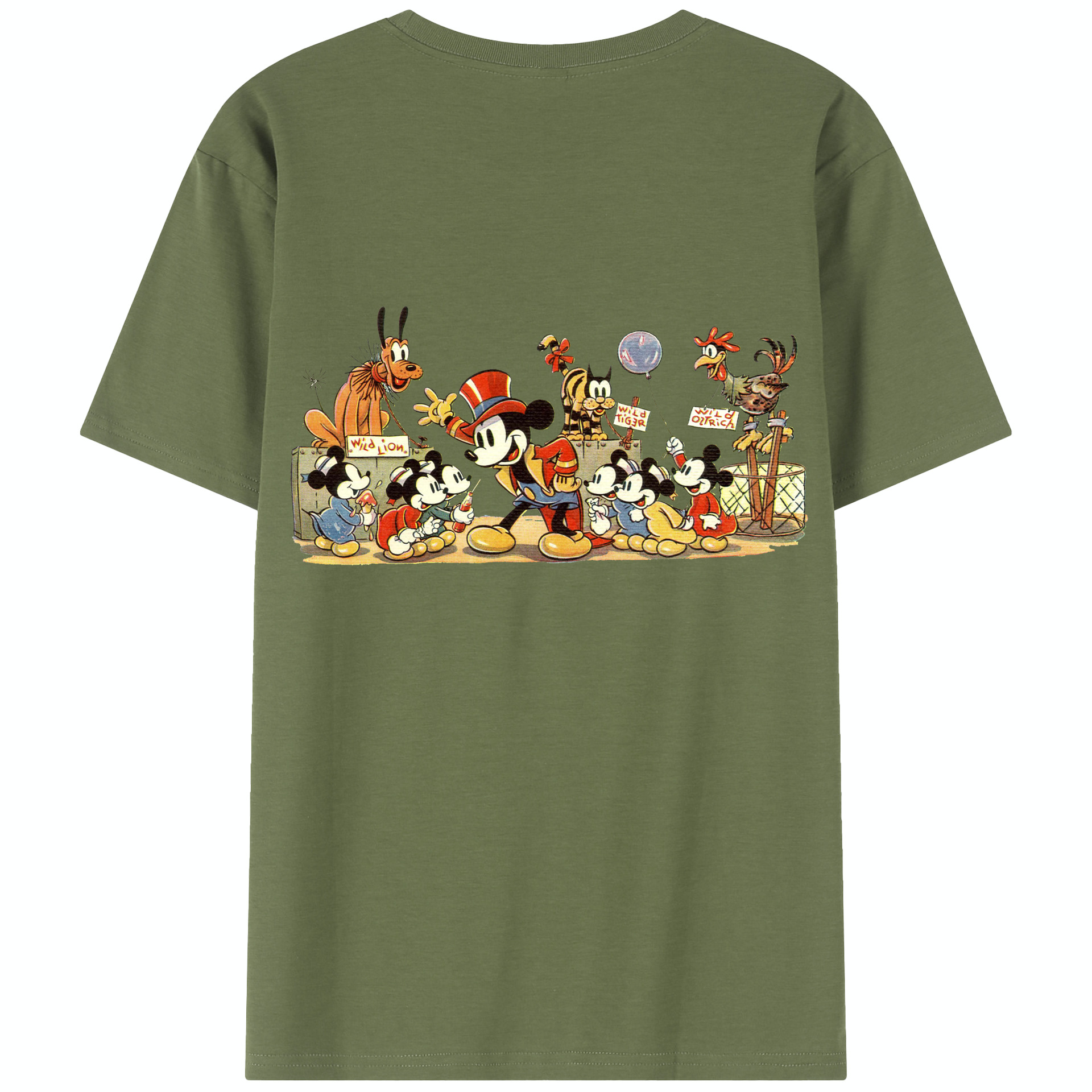 （画像用） ミッキーマウス Mickey Mouse 綿100％半袖Tシャツ（背面プリント）